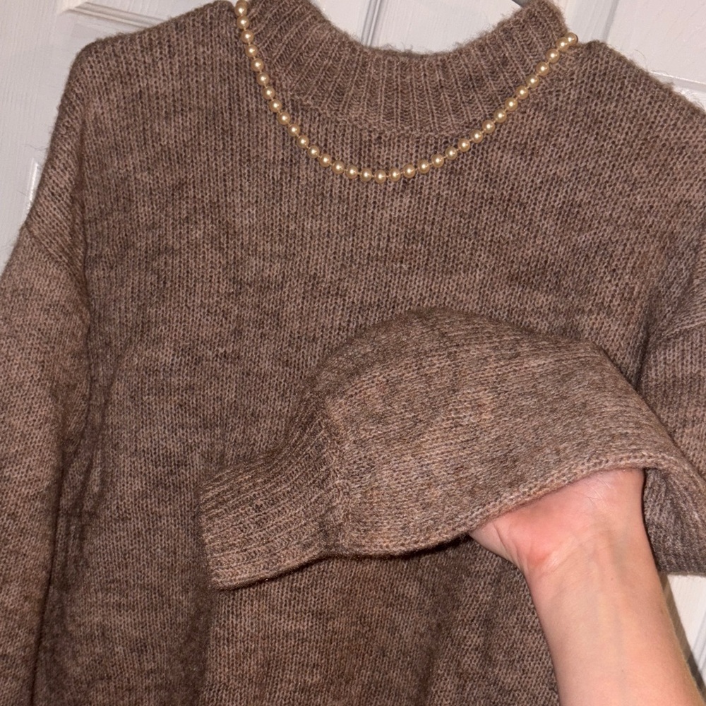 Brown Knit Women's Sweater